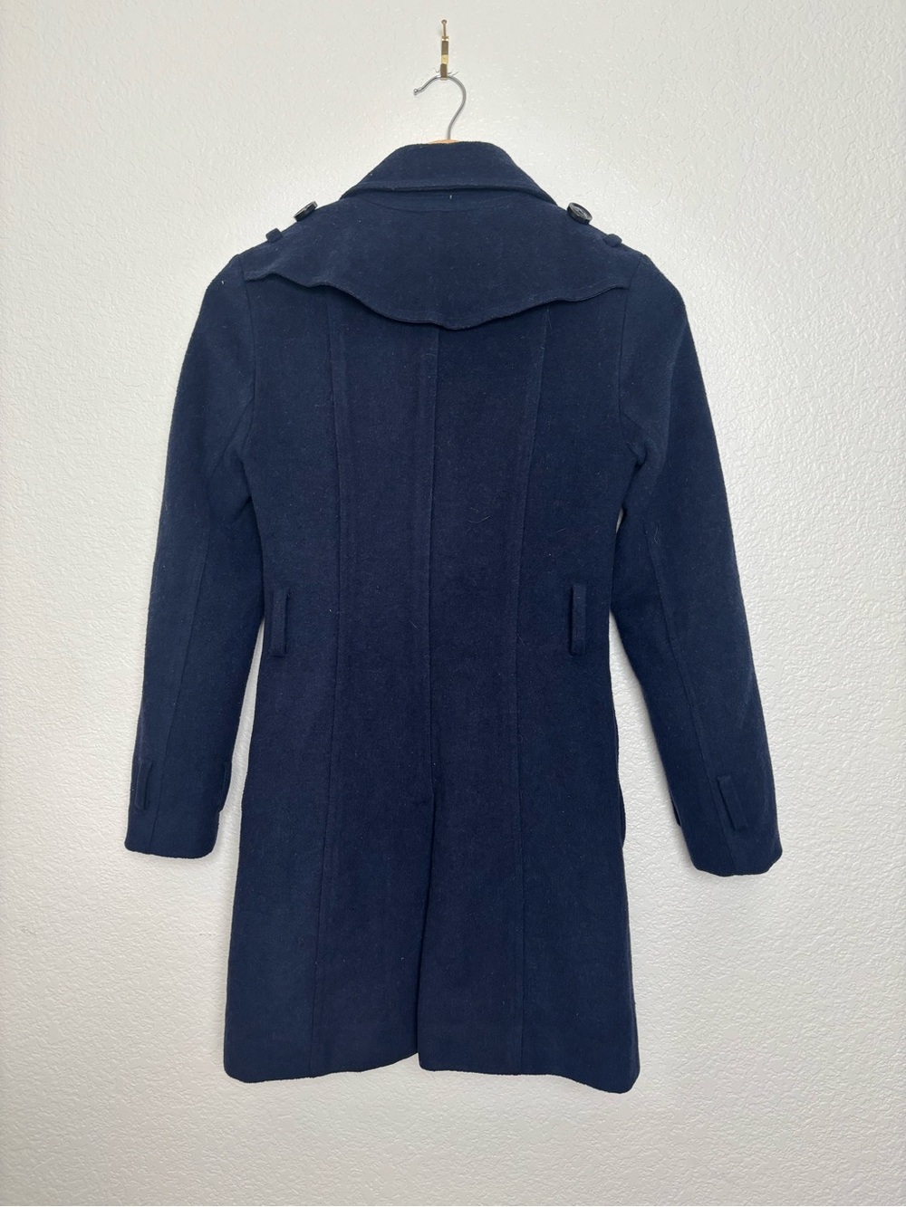 Burberry Navy Blue Peacoat Double Breasted Coat Women's 4 - Picture 7 of 11